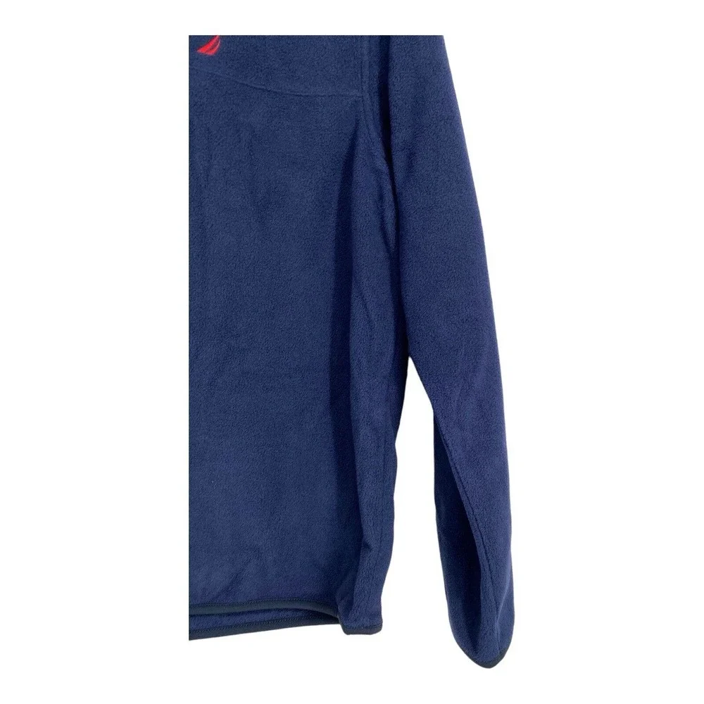 Nautica‎ Vintage Fleece Jacket Men's Blue And Red Size M Pullover